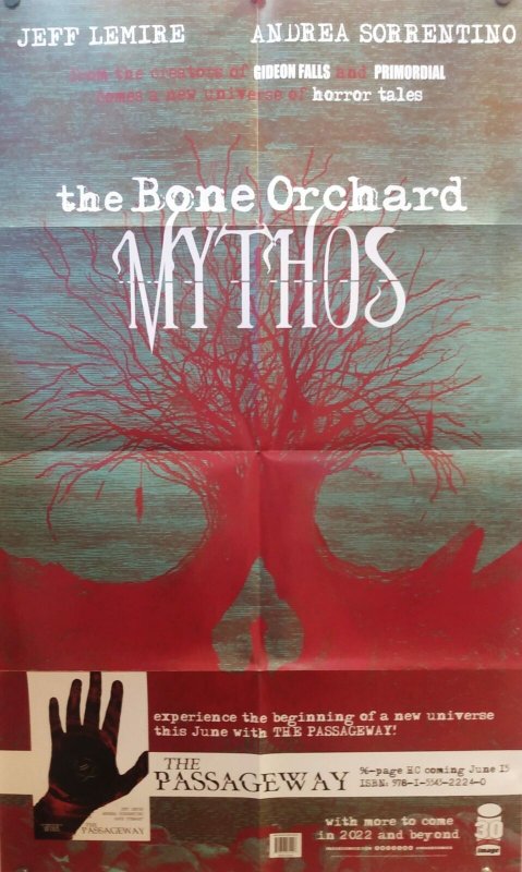 Bone Orchard Mythos Lemire Folded Promo Poster 24x39 Image 2022 New [FP380] 