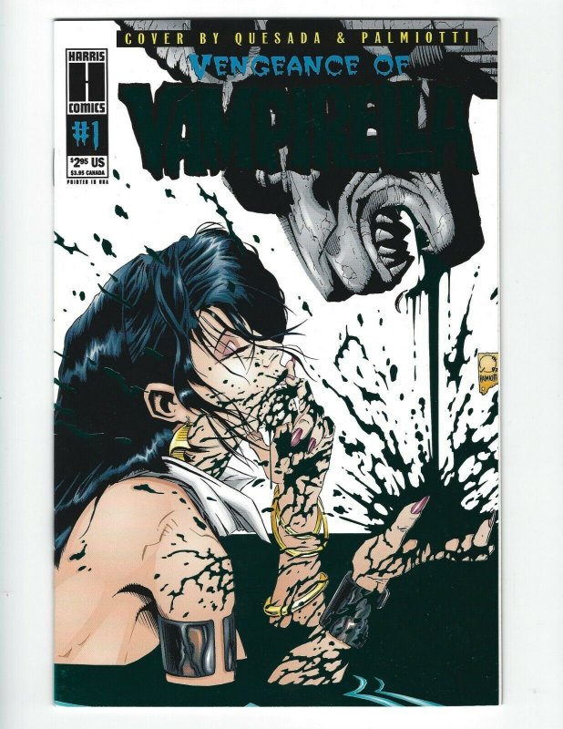 Vengeance Of Vampirella #1 Harris Comics 9.2 NM- 2nd Print Green Foil   2 Copy's