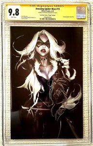 ?~MARVEL~AMAZING SPIDER-MAN #19~IVAN TAO VIRGIN~SKETCHED & SIGNED~?~CGC 9.8~?