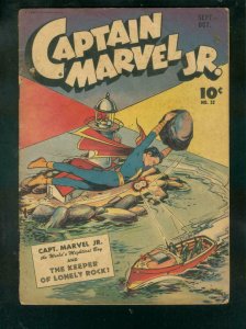 CAPTAIN MARVEL JR. #32 1945-LIGHTHOUSE COVER BY M RABOY G/VG 