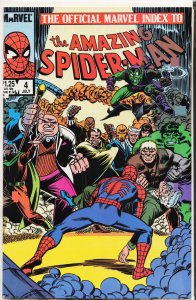 The Official Marvel Index to the Amazing Spider-Man #4 (1985) Spider-Man