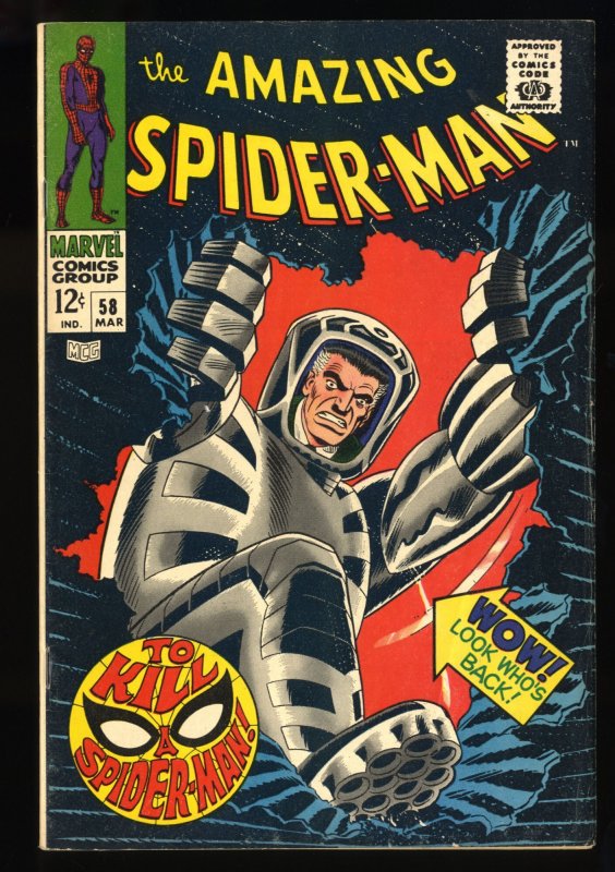 Amazing Spider-Man #58 FN+ 6.5 2nd Appearance Spider Slayer!