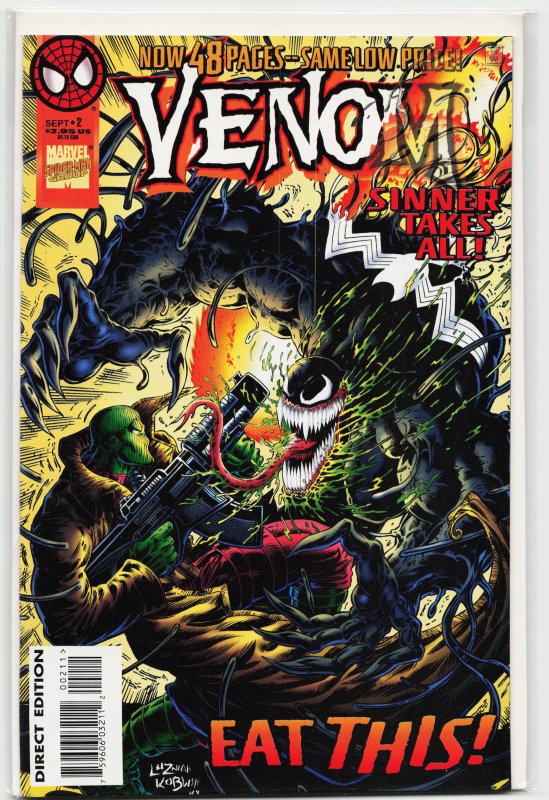 Venom: Sinner Takes All #2 (1995) Venom [Key Issue]