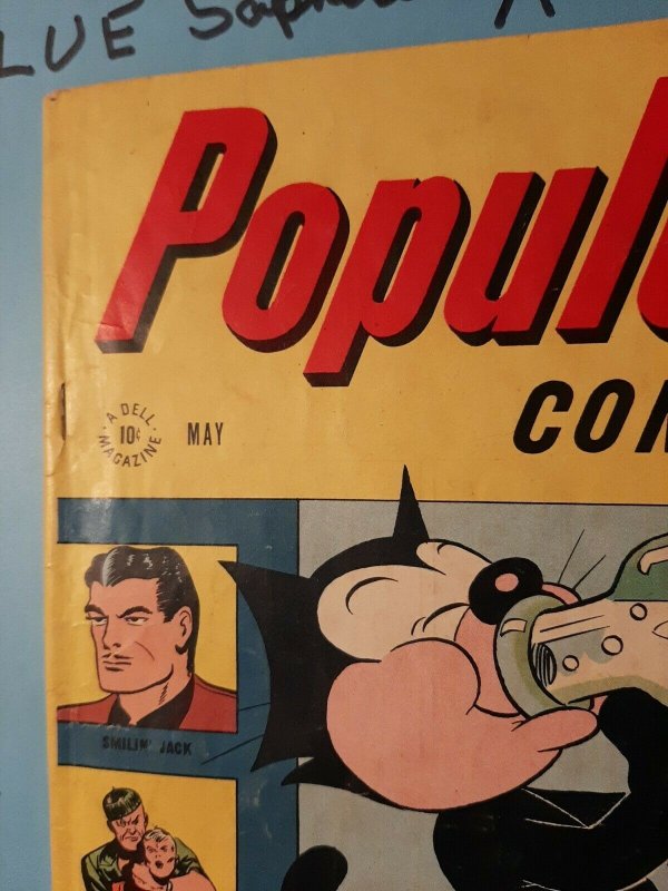 Popular COMICS #123.Golden Age. 1946. COVER DETACHED BOTTOM STAPLE. SEE PICS