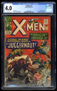 X-Men #12 CGC VG 4.0 White Pages 1st Appearance Juggernaut!