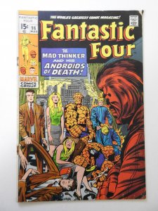 Fantastic Four #96 (1970) VG- Condition moisture stain, rust on staples