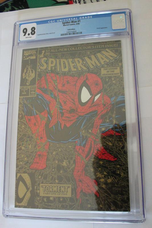 Spider-Man #1 Gold Edition 2nd Printing (Marvel, 1990) CGC NM/MT 9.8 White pages