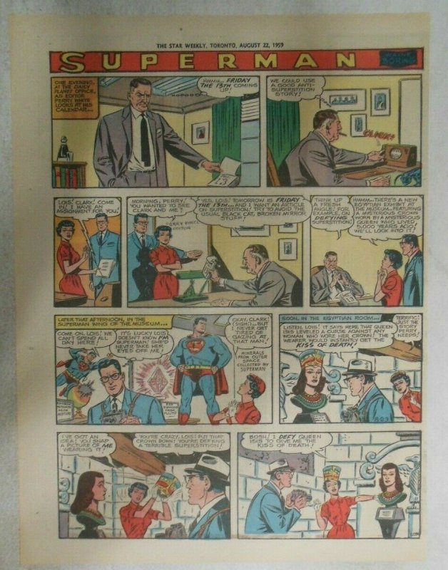 bvSuperman Sunday Page #1034 by Wayne Boring from 8/23/1959 Tabloid Page Size