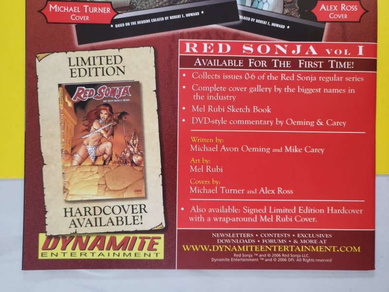 Red Sonja 35th Anniversary Cover Showcase 2007 Dynamite Special Edition