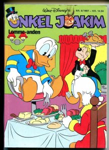 Onkel Joakim #6 1987-Disney-Danish-Uncle Scrooge-Carl Barks-Mickey Mouse-VG