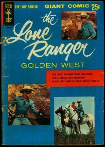 Lone Ranger Golden West #1 1966-Gold Key Giant Western G 
