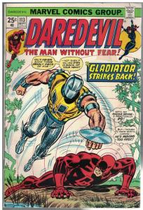 DAREDEVIL 113 VG-F  Sept. 1974