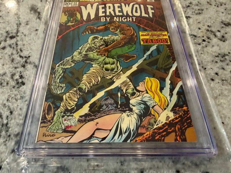 Werewolf By Night # 13 CGC Graded 9.0 Marvel Comic Book Mike Ploog Topaz JH33