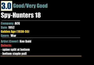 Spy-Hunters 18 (1952) GD/VG 3.0 Flamethrower ACG comic