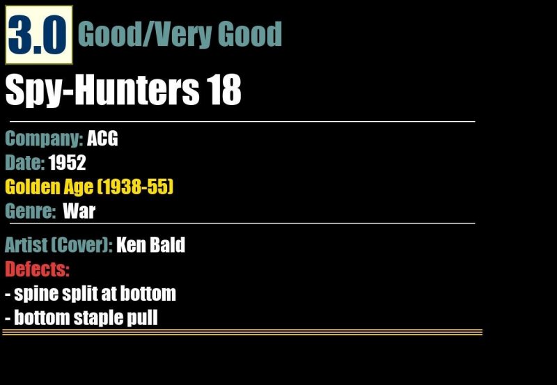 Spy-Hunters 18 (1952) GD/VG 3.0 Flamethrower ACG comic