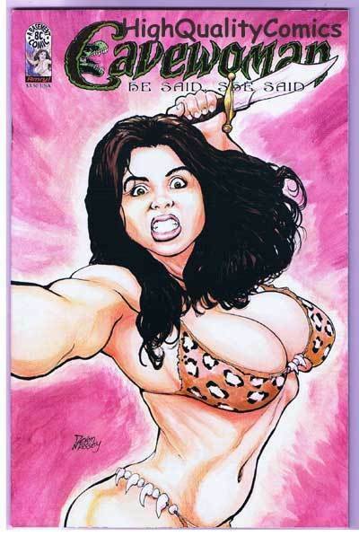 CAVEWOMAN HE SAID SHE SAID, NM, Limited Gold Foil, Budd Root, 2003, COA