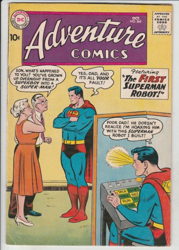 Adventure Comics #265 (Oct-59) FN Mid-Grade Superboy