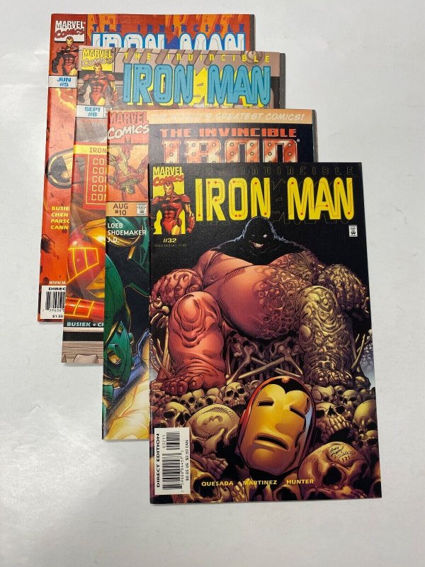 4 MARVEL comic book Invincible Iron Man #5 8 10 32 51 KM10