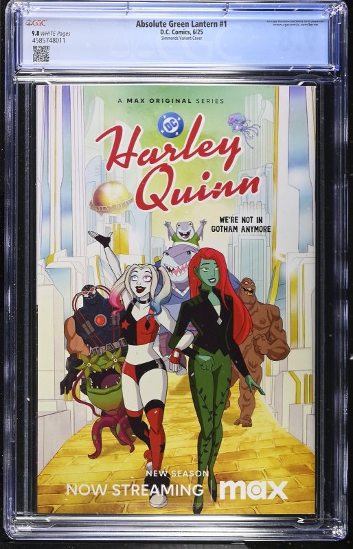 ABSOLUTE GREEN LANTERN #1 DC 2025 1:25 MARTIN SIMMONDS VARIANT CGC 9.8 NM