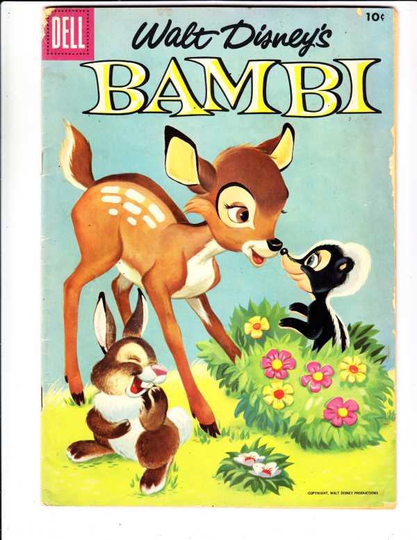 Movie Classics Bambi #3 (Apr-56) VG Affordable-Grade Bambi and Thumper