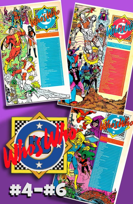 Catwoman! Cyborg! Darkseid! WHO'S WHO DEFINITIVE DIRECTORY of DCU #4. 5, 6!