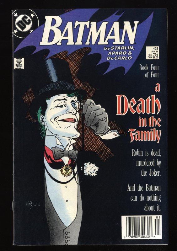Batman #429 VF- 7.5 Death in the Family!