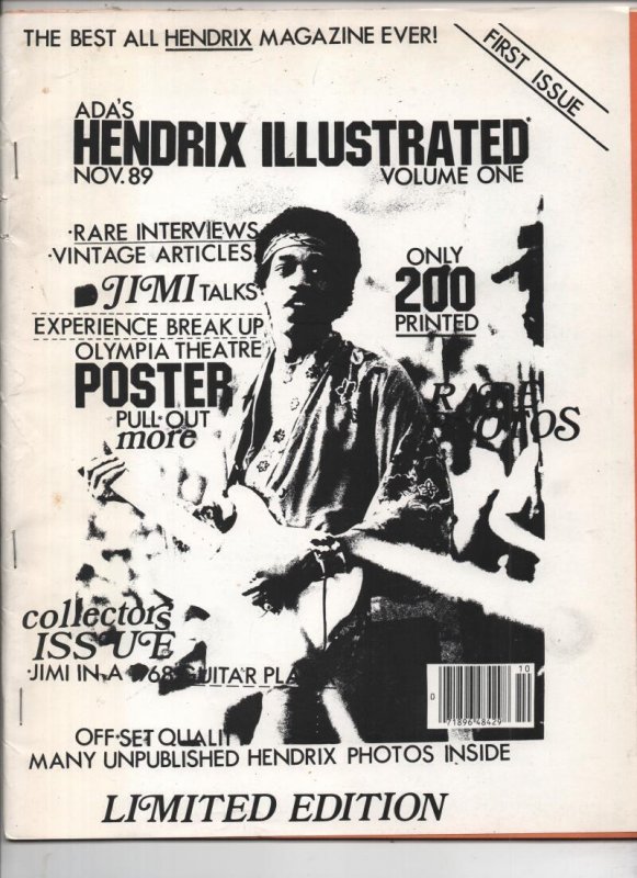 JIMI HENDRIX rare MEMORABILIA set, Catalog, Adverts, Offers, Fanzine, HTF, ADA