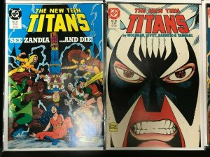 NEW TEEN TITANS 10PC LOT (FN) PEREZ! THE HYBRID! STARFIRE VS BLACKFIRE! 1986-88