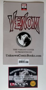 Venom #2 (2018) Unknown Comics Virgin C Variant Signed Tyler Kirkham with COA!