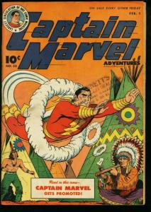 CAPTAIN MARVEL ADVENTURES #53-AMERICAN INDIAN COVER FN