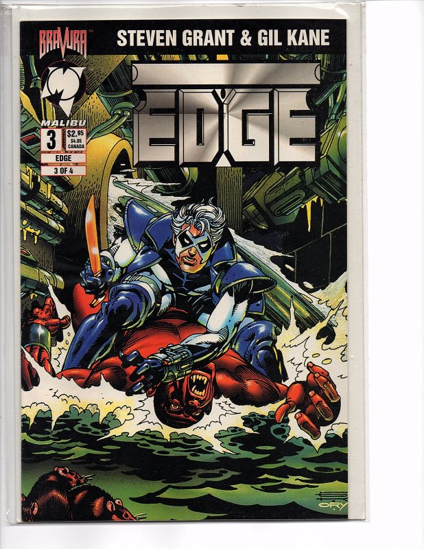 Malibu Comics Edge #3 (Last Issue) Gil Kane Steven Grant