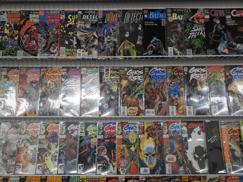 Huge Lot of 180+ Comics W/ Ghost Rider, Batman, Swamp Thing Avg VF- Condition!