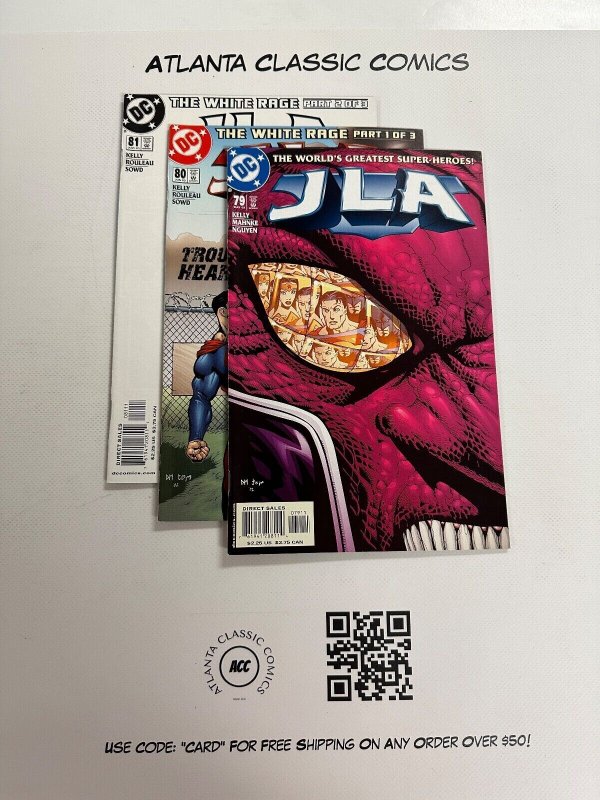 3 Justice League  DC Comic Books # 79 80 81 Batman Superman Flash  26 CT3