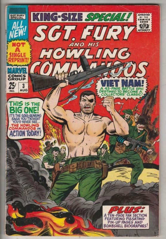 Sgt. Fury and His Howling Commandos King-Size Special #3 (Aug-67) VF/NM High-...