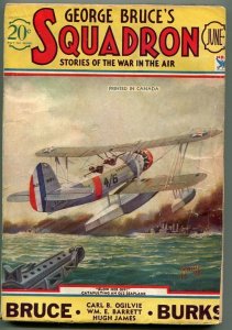 GEORGE BRUCE'S SQUADRON 06/1934-WWI-TINSLEY-OJ2 SEAPLANE-LAST ISSUE-CANADIAN-vg