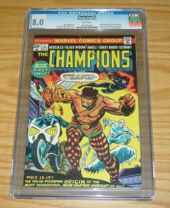 Champions #1 CGC 8.0 ghost rider - black widow - iceman - angel - hercules 1975