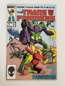 Transformers #10 NM- Marvel Comic Book Optimus Prime Megatron Bumble Bee 15 J243