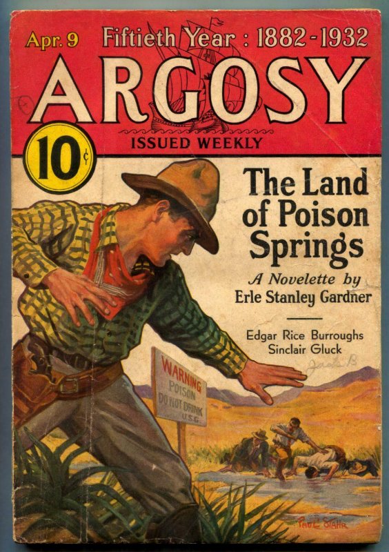 Argosy Pulp April 9 1932- Tarzan and the City of Gold- VG