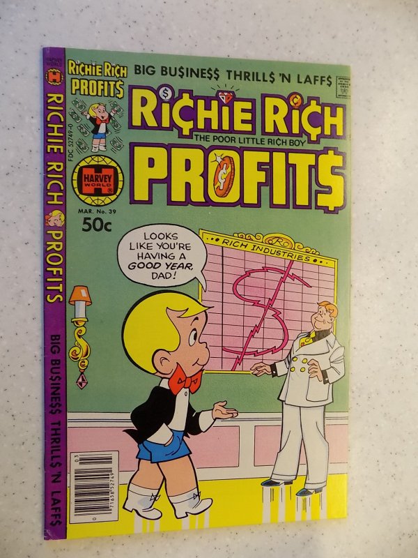 RICHIE RICH PROFITS # 39 HARVEY CARTOON ADVENTURE FUNNY