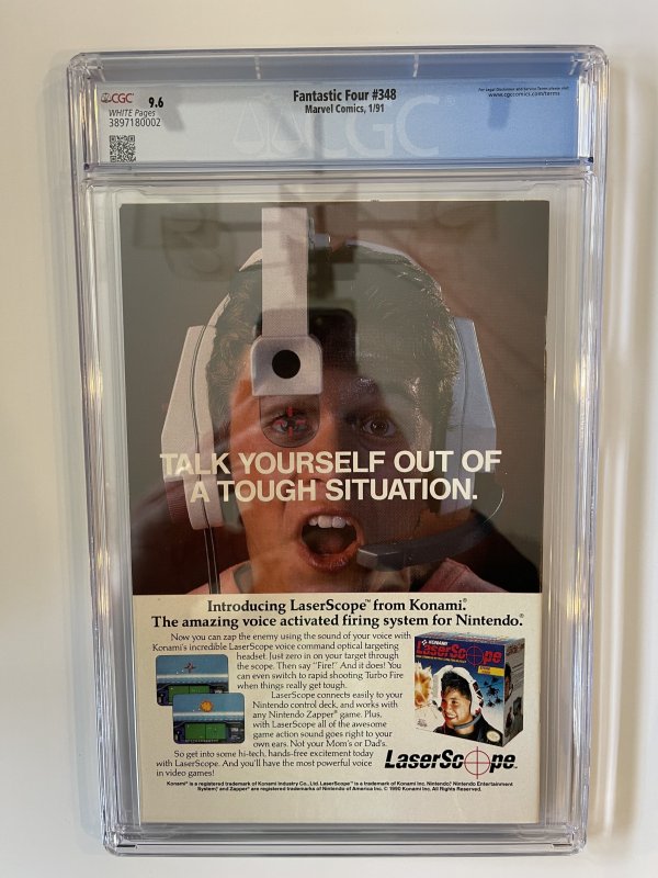 Fantastic Four #348 CGC 9.6  Marvel Spider-Man, Wolverine, Hulk App (1991)