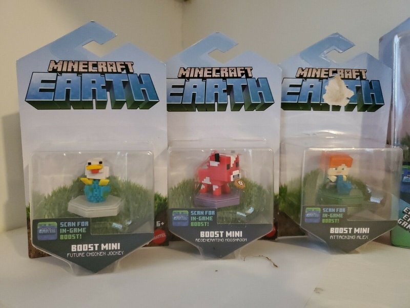 Minecraft Earth Carry-Along Potion Case & Boost Mini Figures Lot of 7 Skeleton