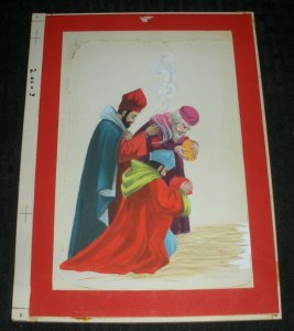 CHRISTMAS Three Wise Men Burning Frankincense 7x9.25 Greeting Card Art #200-3