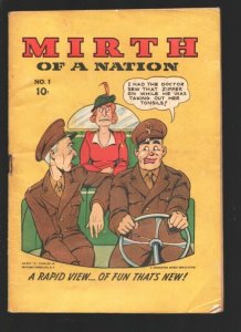Mirth of a Nation #1 1942- Remington Pub-First issue.-WWII era comics and jok...