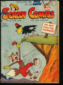 REAL SCREEN COMICS #22-FOX AND CROW-DC FUNNY ANIMAL VG