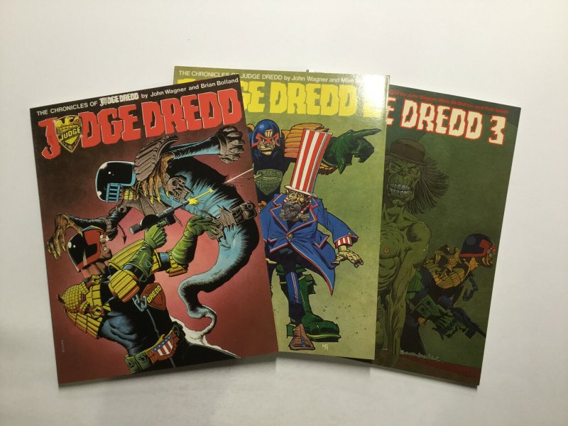 Judge Dredd 1-3 Chronicles Of Judge Dredd Near Mint Nm Bolland Titan Books 