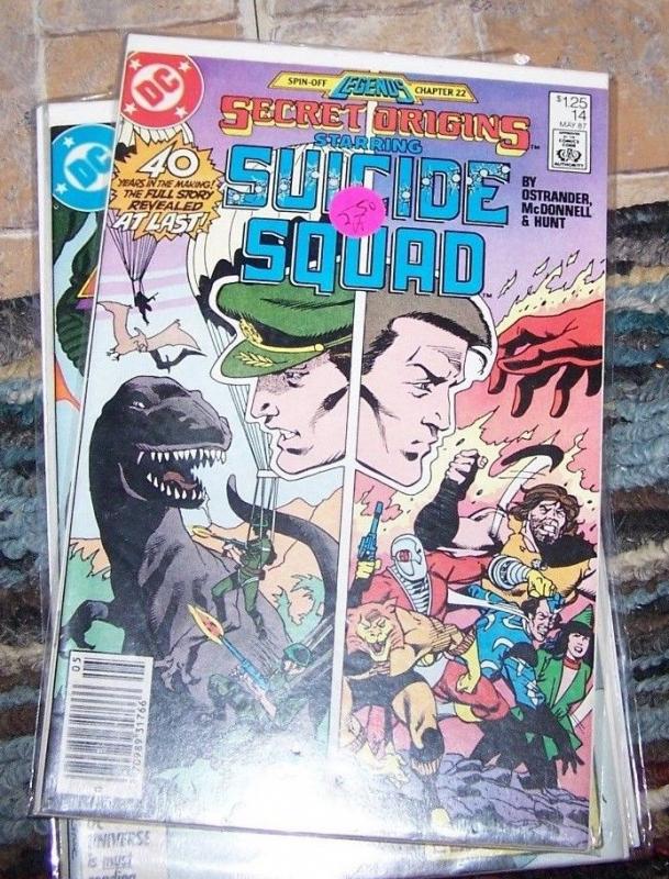 SECRET ORIGINS COMIC # 14 SUICIDE SQUAD LEGENDS VF-NM red hot harley quinn