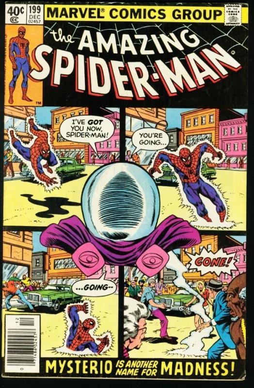 AMAZING SPIDER-MAN #199-1979-MYSTERIO-MARVEL-very good/fine VG/FN