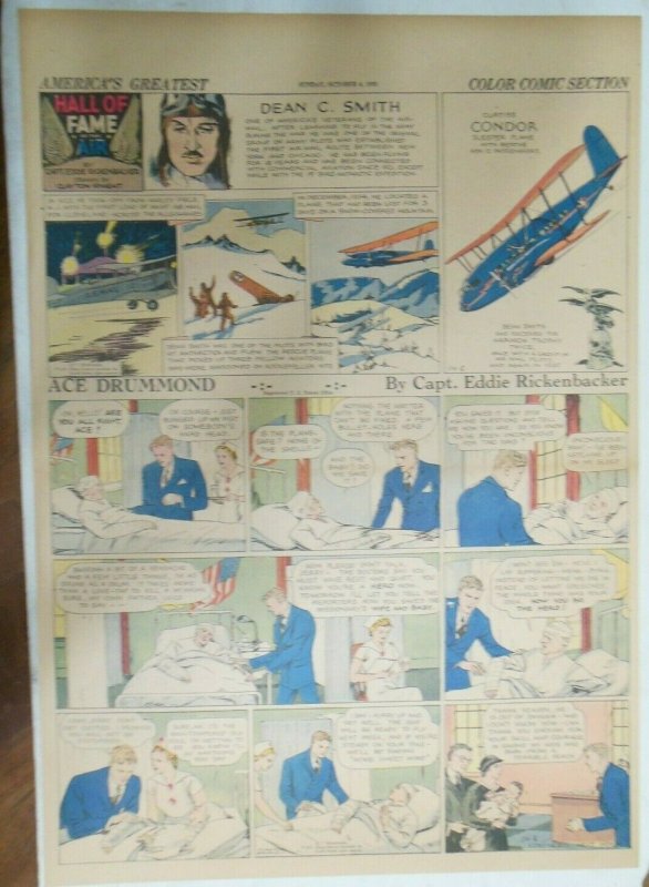 Ace Drummond Sunday by Capt Eddie Rickenbacker from 10/6/1935 Large Full Page !