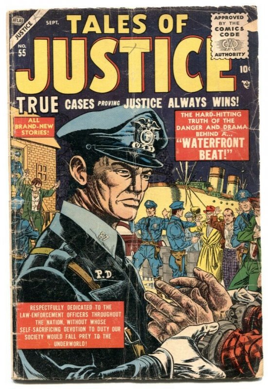 Tales of Justice #55 1955- Atlas crime comic G/VG