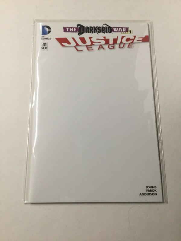 Justice League The Darkside War 1 Nm Near Mint Blank Variant DC Comics